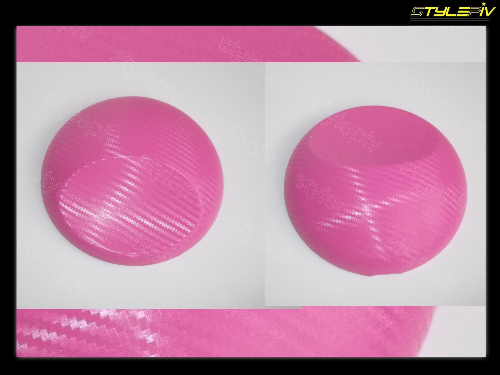 Film vinyle rose carbone 3D thermoformable et adhesif pour un covering sans bulle