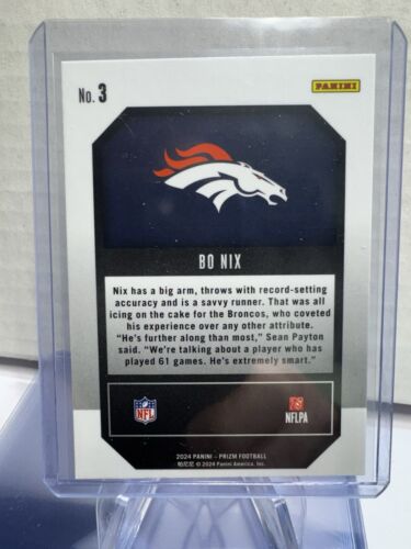 2024 Prizm Bo Nix RC Rookie Emergent Broncos - Picture 2 of 2