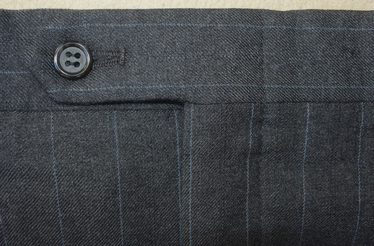 Burberry 295 Dress Pants Men Size 38 W 28 L Charcoal Pinstripe