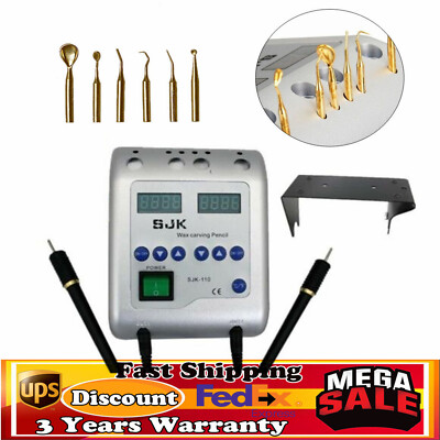 Dental Lab Electric Wax Waxer Carver Carving Knife +Double Pen Pencil+6 Wax Tips