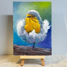 Birds Original hand painted oil painting framed on canvas wall art home decor