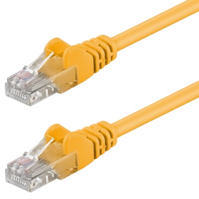 Patchkabel gelb 0,5m U/UTP CAT5e DSL-/Netzwerk Ethernet-Kabel 100MHz RJ45 8P8C