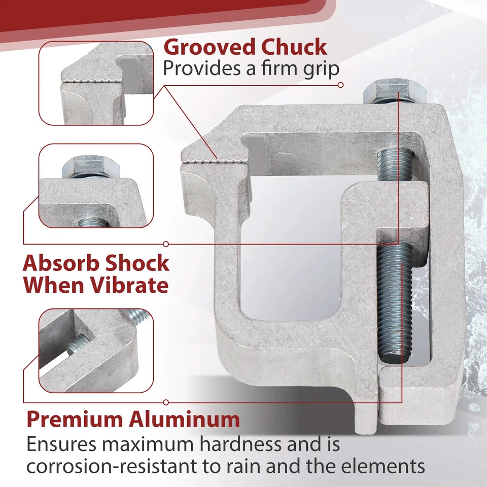 Abrazaderas de montaje de carcasa de cámper con tapa de camioneta 4 piezas de alta resistencia para GMC Chevy Foto 4 de 4