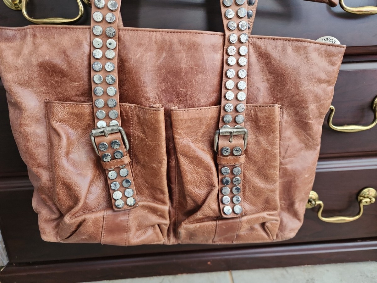 ORCIANI Studded Leather Bag | eBay