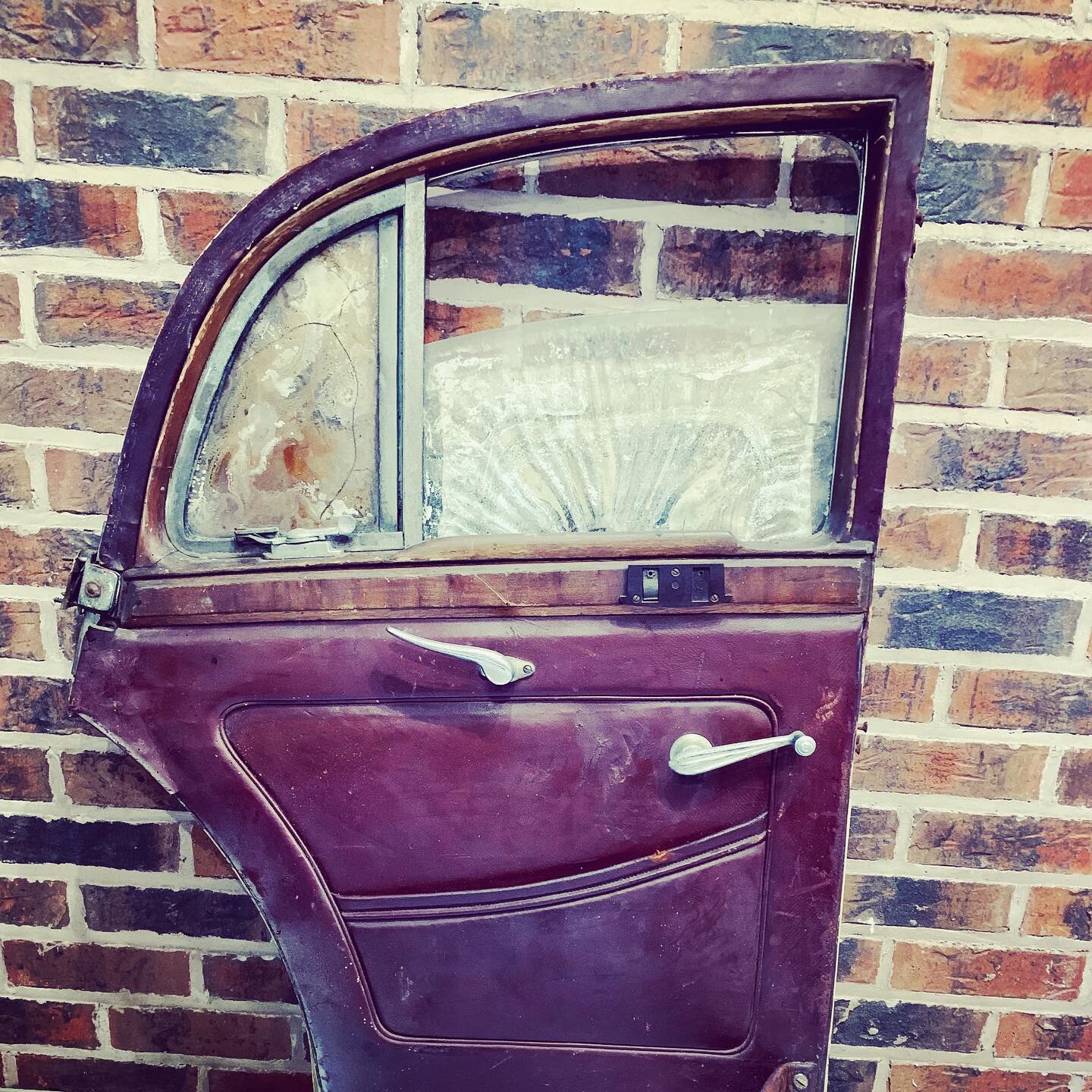 Fab 1940’s Vintage Car Door. Metal Over Wooden Frame. Retro / Man Cave