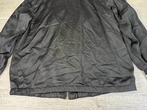Embroidered Tiger Jacket H&M Divided Black Satin Bomber Full Zip Coat Size 12 - Picture 14 of 23
