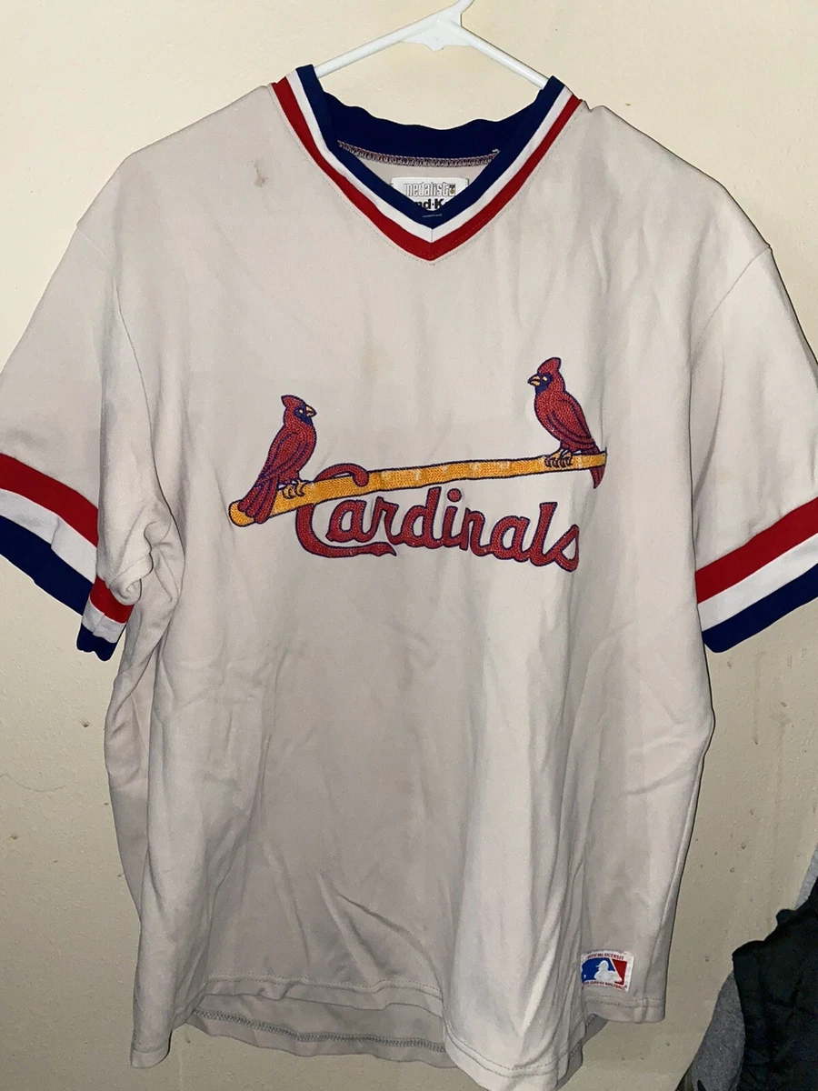 Vintage Sand Knit St Louis Cardinals Stitched Beige Jersey Men's