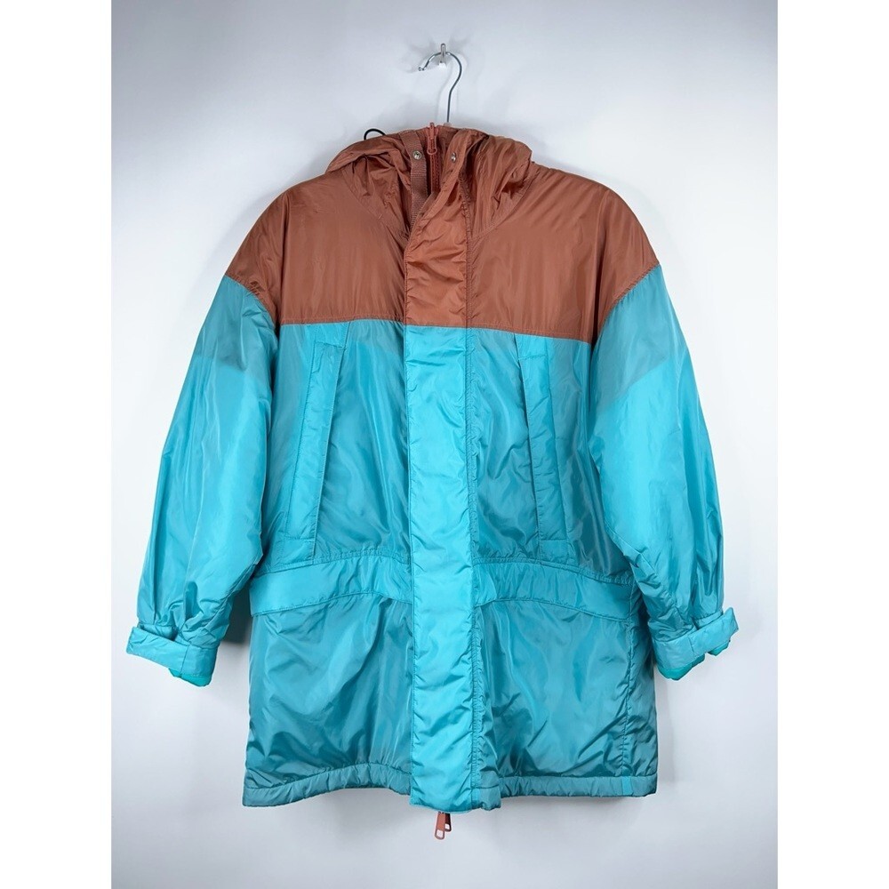 Moussy Reversible Mountain Parka Jacket Blue Brown Teddy Moussy Reversible Mountain Parka Jacket Blue Brown Teddy