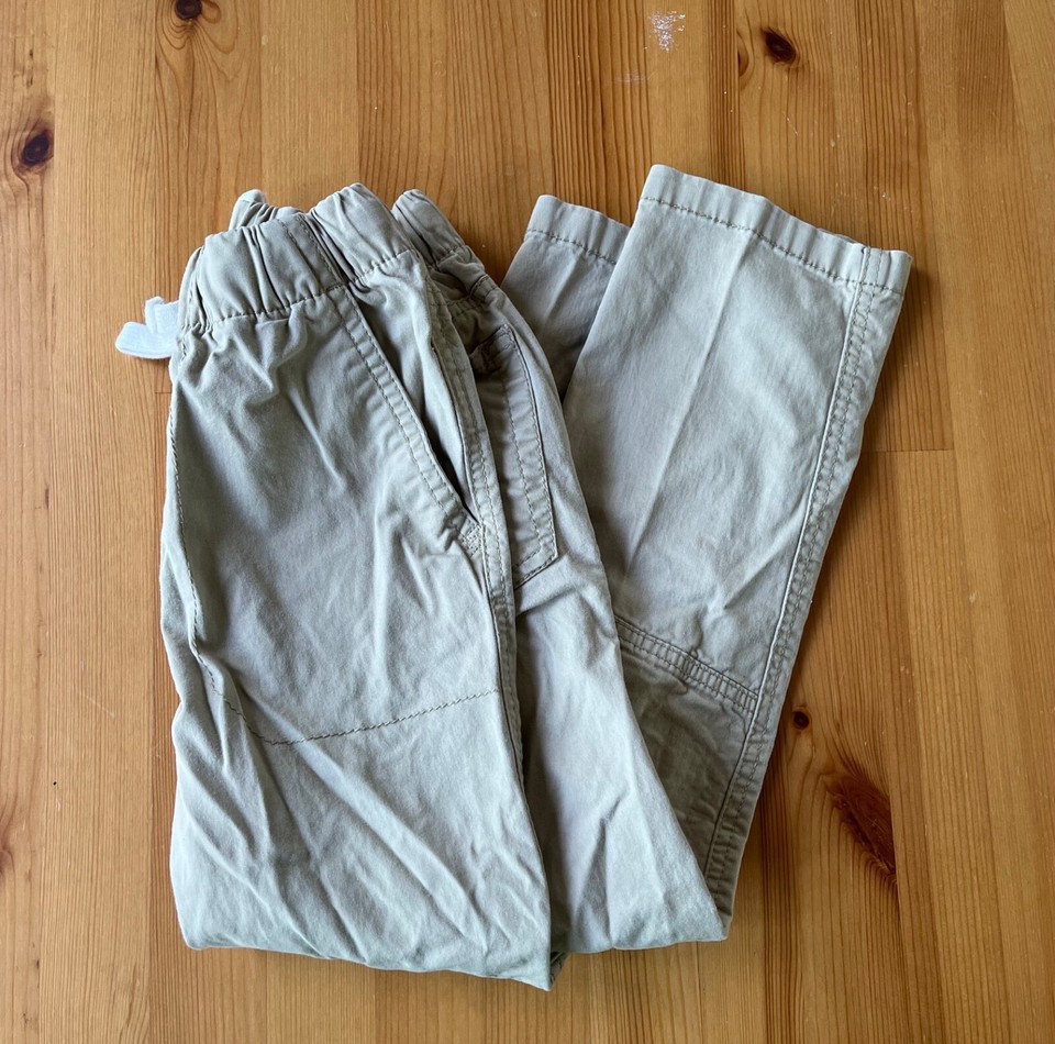 Cat & Jack Boys Tan Enforced Knee Adjustable Waist Straight Leg Pants