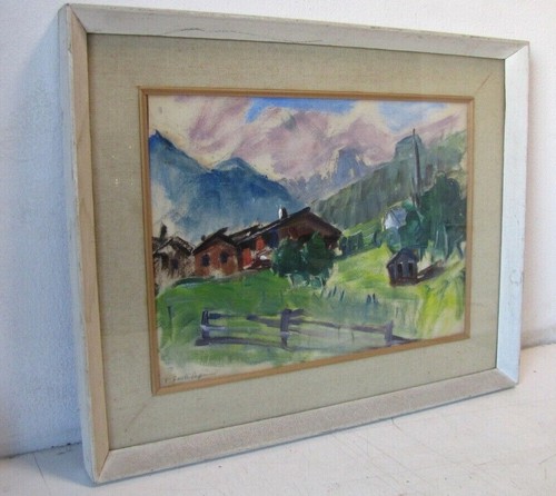 QUADRO DIPINTO A OLIO DI  F. DORETTI PAGANINI   "DOLOMITI"  - Imagen 6 de 9