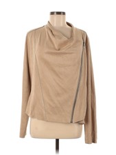 Mystree Women Brown Faux Leather Jacket L