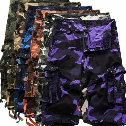 Cotton Camouflage Cargo Shorts for Men