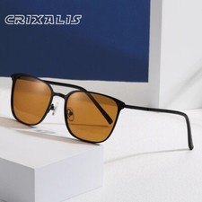 Ultralight Polarized Sunglasses Anti Glare Driving Vintage Metal Square Eyewear