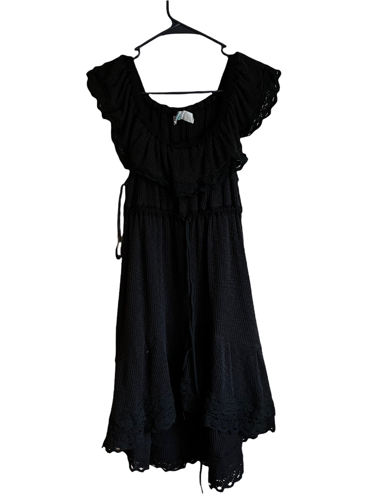 New Free People Beach Ruffle Neck Mini Dress Size XS MSRP: $128