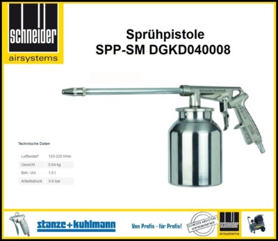 Schneider Druckluft Spruehpistole SPP SM D040008 Aluminium 3 bis 6 bar SPP-SM