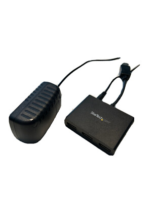 StarTech.com MSTDP123DP 3-Port Multi Monitor DisplayPort MST Hub W/Power Supply
