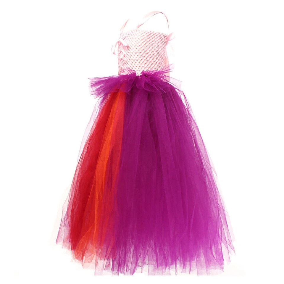 Niños Hocus Pocus Sara Sanderson Vestido de Malla Niñas Conjunto Capa Varita Mágica Foto 3 de 4