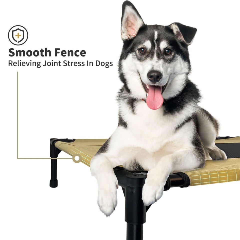 FIOCCO Elevated Dog Bed Heavy Duty Dog Cot, Washable Raised Dog Bed