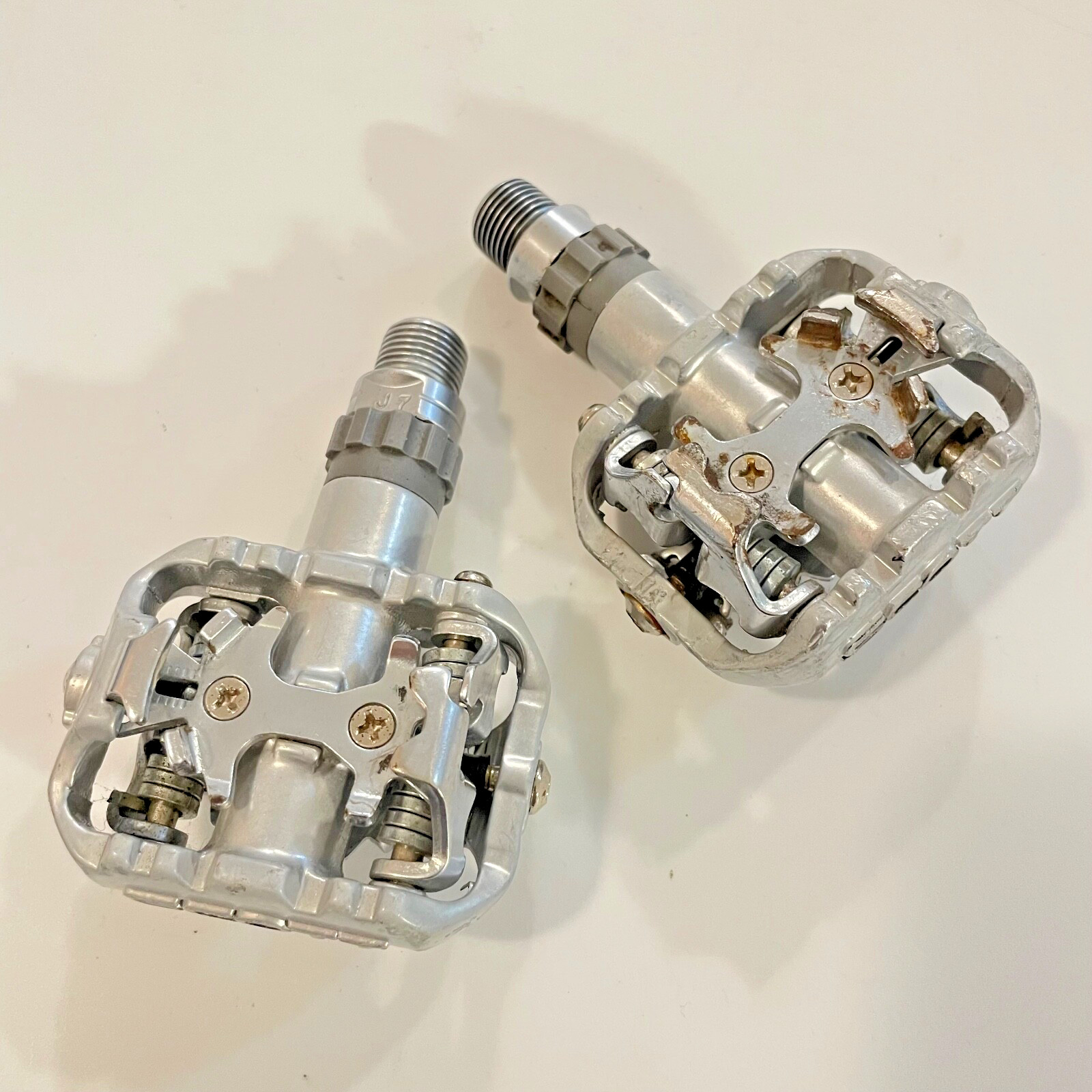 Scott Clipless Pedals Mountain Bike SPD 9/16 in Vintage Silver 1990s