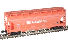 Atlas N Scale ~ New 2025 ~ Potash Corp ~ 3560 Center Flow Hopper POTX #1709