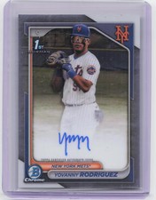 2024 Bowman Chrome #CPA-YR Yovanny Rodriguez 1st Chrome Prospect Auto METS