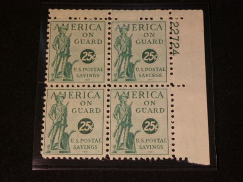 '41 Postal Savings - Minute Man Scot's No. PS12 "America on Guard" PB MINT-OG/NH - Picture 1 of 4