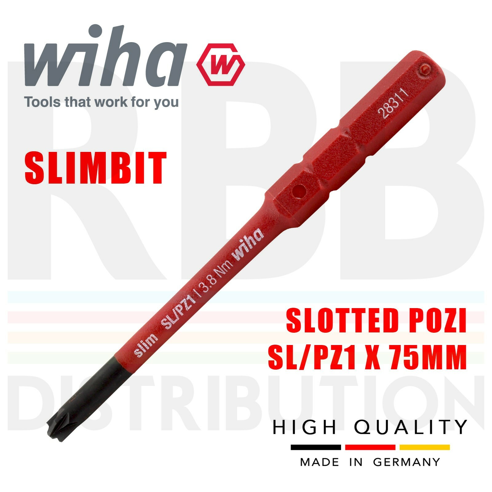 Wiha Slimbit Cacciavite Plusminus Pozidrive Sl PZ1 1000v VDE Elettrico 34589