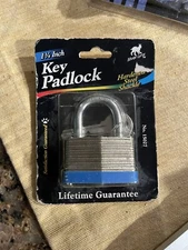 Silver Lynx key Lock Padlock, 1-3/4-inch Double Locking Levers New