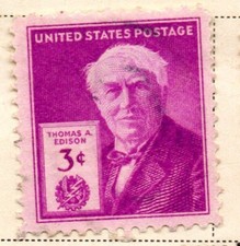 USA 1947, 100th Anniversary of the Birth of Thomas A. Edison, 3c,