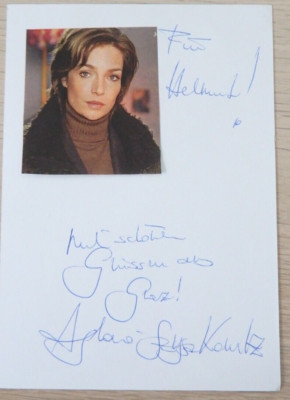 Handschriftl. Autogramm Theater Film Schauspielerin Aglaia Szyszkowitz (113430)