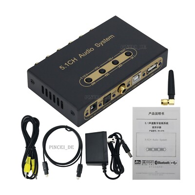 RH-667X 5.1CH Audio DAC Decoder PC Sound Card Bluetooth Receiver Supports U Disk