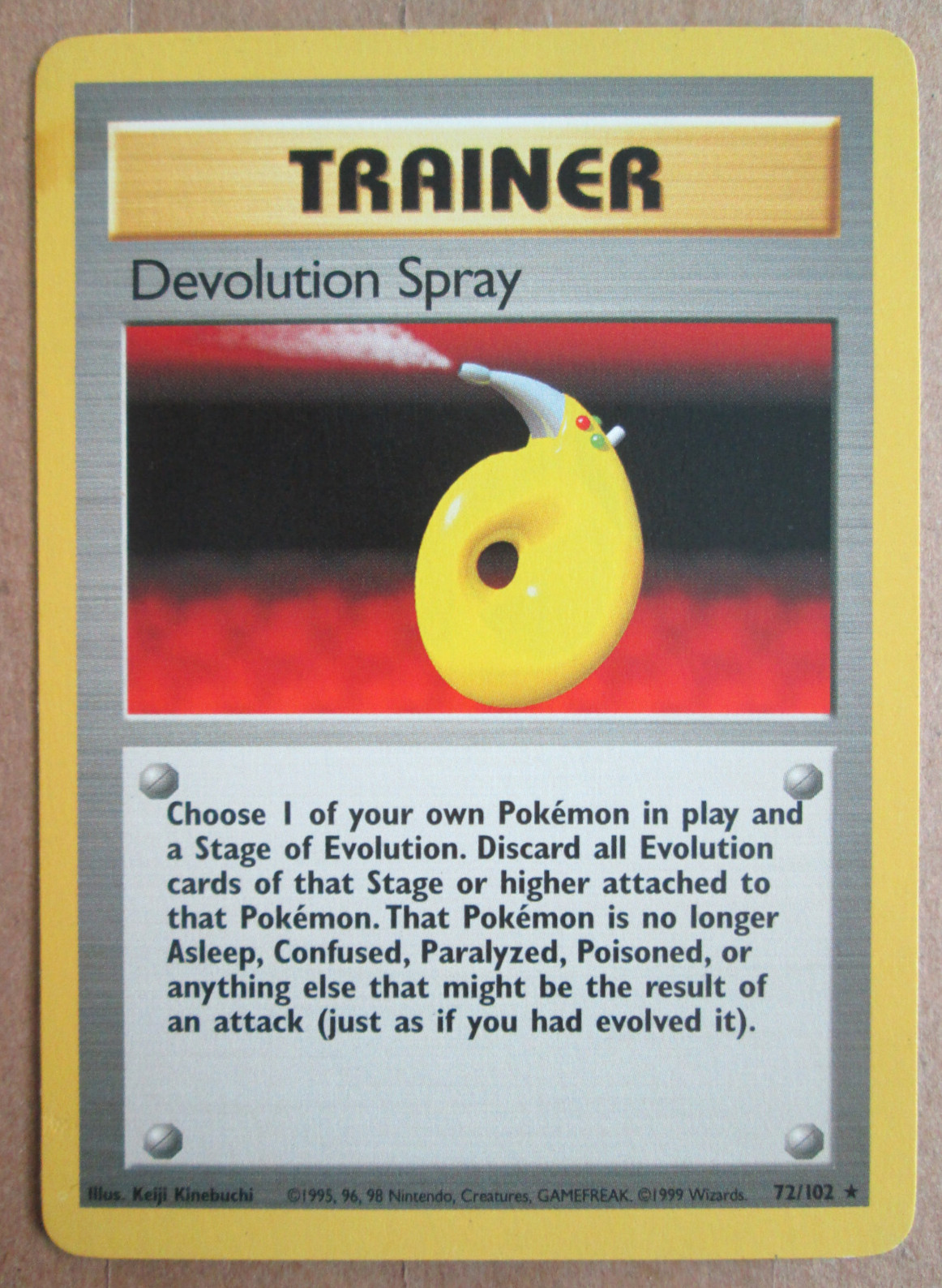 Devolution Spray - 72/102 - Rare Non-Holo WOTC TCG—Base Set Pokemon Card