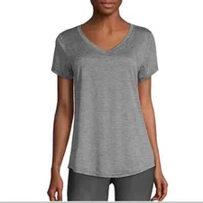 NWT Women's Size S Heather Gray Short Sleeve Top By Xersion MSRP $22