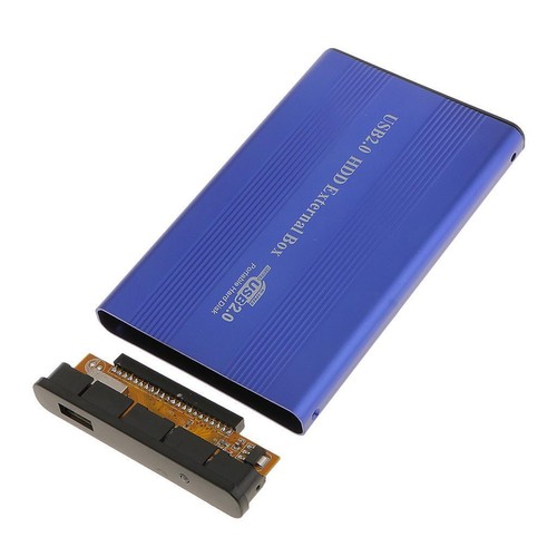 USB2.0 IDE External 2.5" SSD HDD Hard Drive Enclosure Laptop Disk Case Blue - Picture 5 of 6