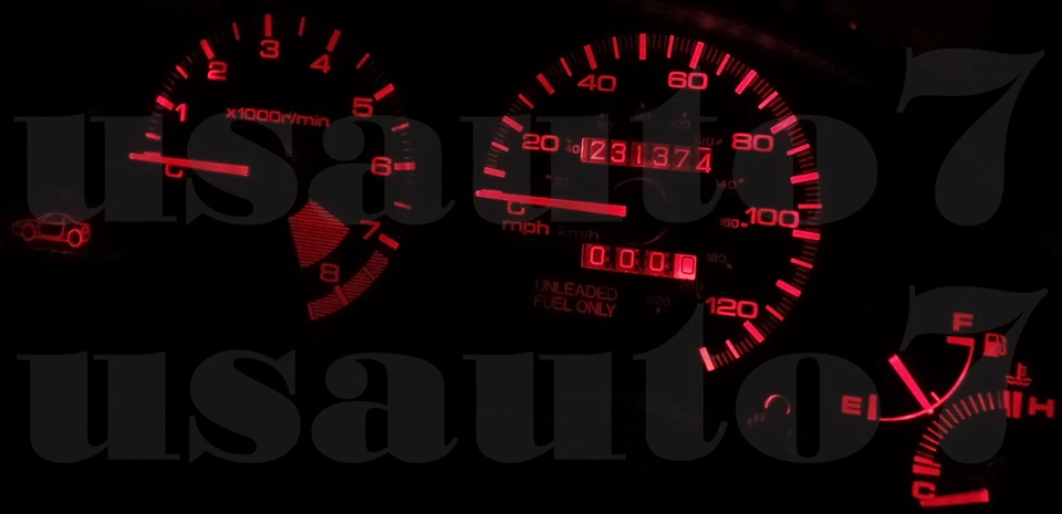 Dash Speedometer Cluster Gauge RED LED LIGHTS KIT Fits 93-97 Honda Civic Del Sol Foto 4 de 4