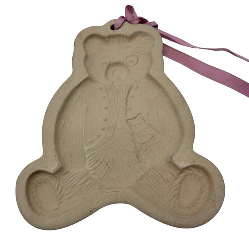 Brown Bag Cookie Art Mold 1984 Teddy Bear holding Baking Kitchen