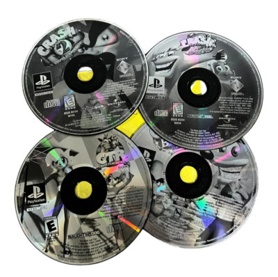 Sony PlayStation 1 PS1 Disc Only TESTED Crash Bandicoot 2 3 Racing Bash Lot GH