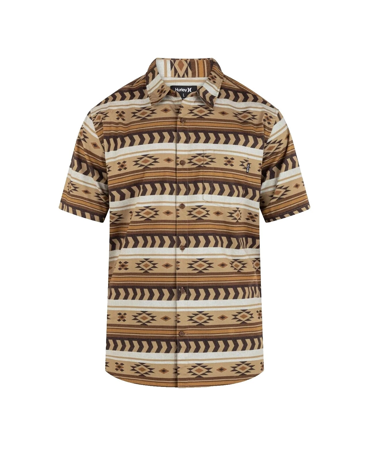 Hurley algodón floral Casual con Botones camisas para hombres