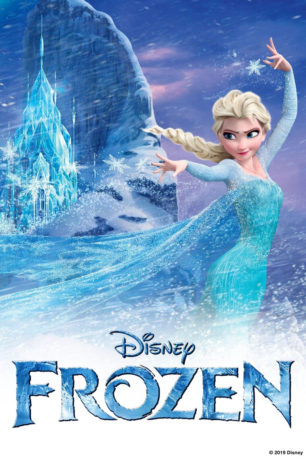 2013 Disney Frozen Movie Poster 11X17 Anna Elsa Olaf Kristoff Sven