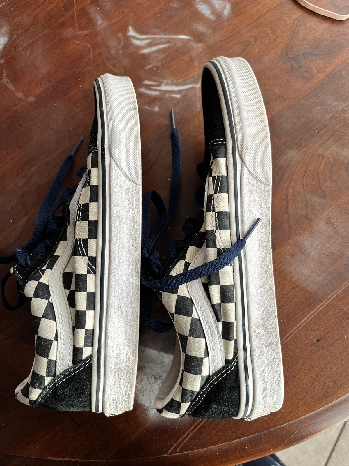 Vans Shoes Old Skool Men Black White Checkered Vntg Men Sz 6.5 Unisex Excellent thumbnail 7