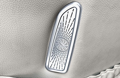 For Benz S-Class 2008-2013 Silver Steel Seat Backrest High-Pitched Speaker Trim - Picture 4 of 7