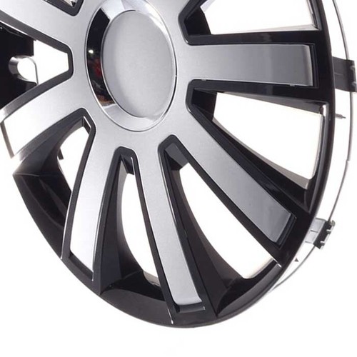 4 Radkappen Radzierblenden 16 Zoll Flash III schwarz / silber für Audi Daewoo Hy - 第 5/5 張圖片