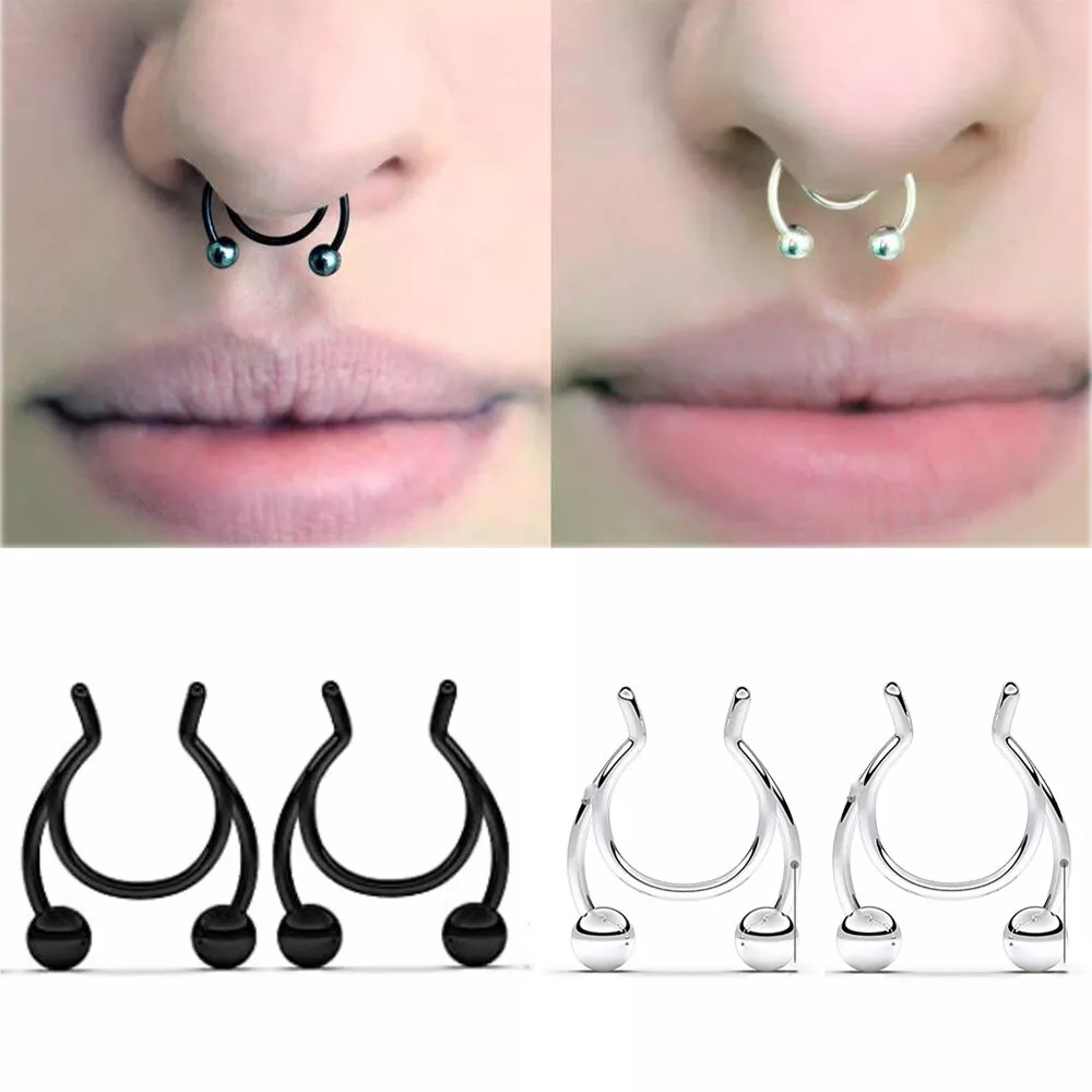 Septum nasal piercing outlet