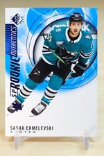 2020-21 SP Hockey Rookie Authentics Blue #113 Sasha Chmelevski - San Jose Sharks