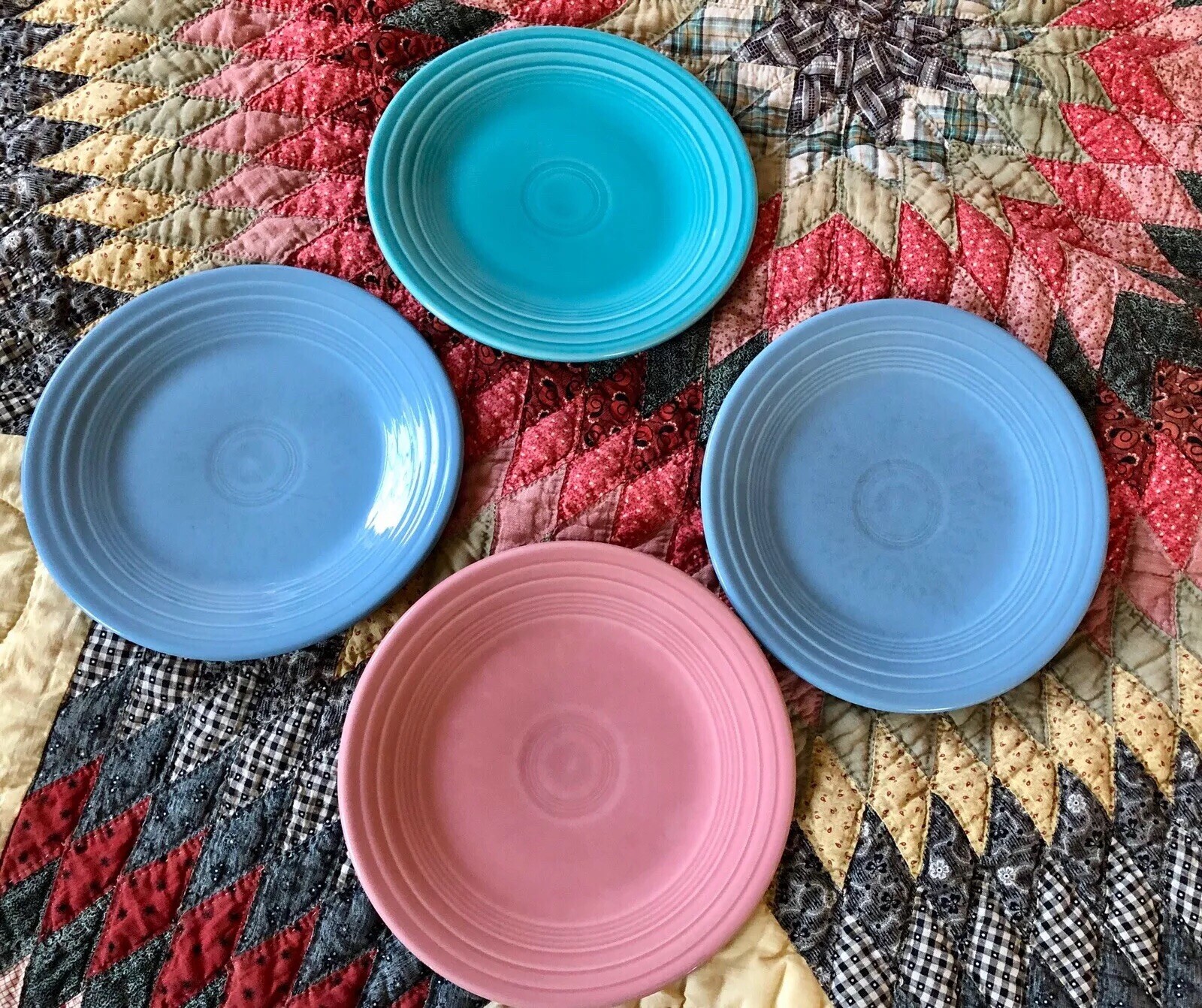 Lot Of 4 Vintage Fiestaware Fiesta Original 9” Dinner Plates eBay