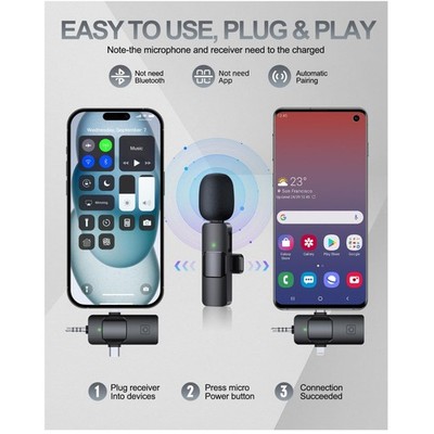 Professional Wireless Mic Set for Blogging & Podcasting