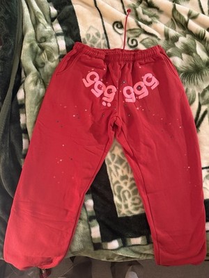 Sp5der Worldwide Red Angel Number 555 Sweatpants Large | eBay