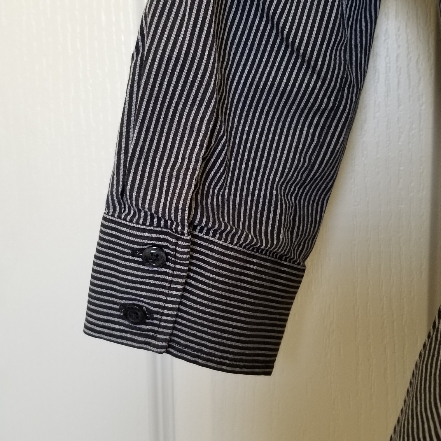 Express Design Studio Striped Button-Down Shirt B… - image 8