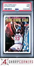 1993 TOPPS GOLD #390 PATRICK EWING KNICKS HOF PSA 9