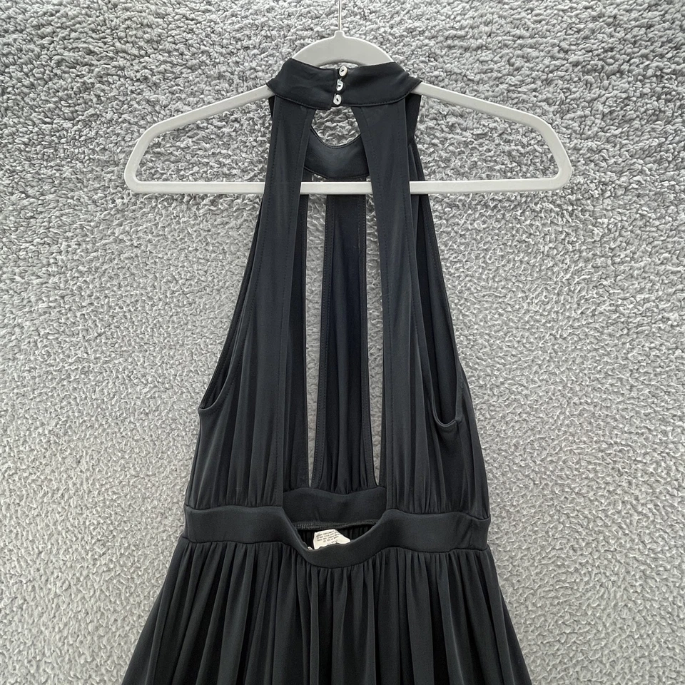 Maxi Vestido Free People FP Playa XS Halter Cuello Cerradura Recorte Aberturas Laterales Fluido Foto 4 de 4